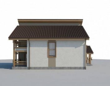 Проект дома из блоков 10-2044