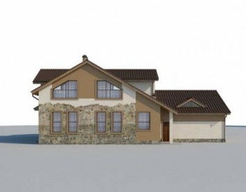 Проект дома из блоков 10-2056