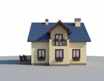 Проект дома из блоков 10-980