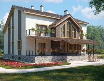 Проект дома из блоков 10-2114