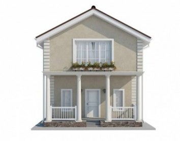 Проект дома из блоков 10-2047