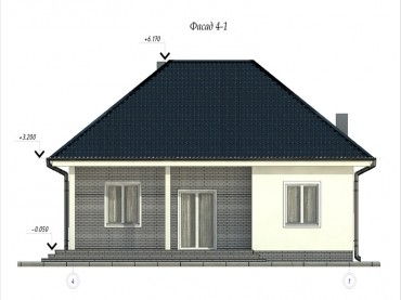 Проект дома из блоков 1-08