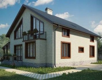 Проект дома из блоков 10-2113