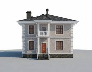Проект дома из блоков 10-2211