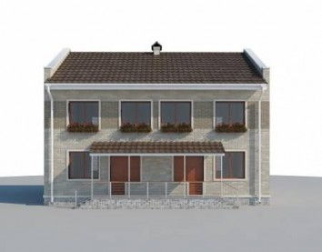 Проект дома из блоков 10-2242