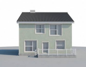 Проект дома из блоков 10-2036