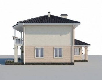 Проект дома из блоков 10-2075