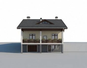 Проект дома из блоков 10-2198