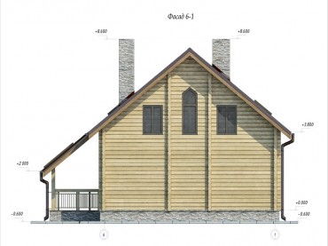 Проект деревянного дома 3-17