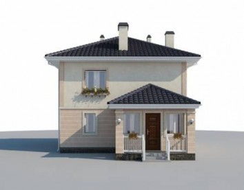 Проект дома из блоков 10-2075