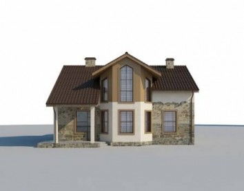 Проект дома из блоков 10-2056