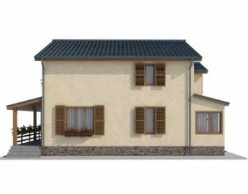 Проект дома из блоков 10-2026