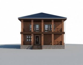 Проект дома из блоков 10-2165