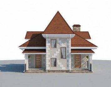 Проект дома из блоков 10-2223
