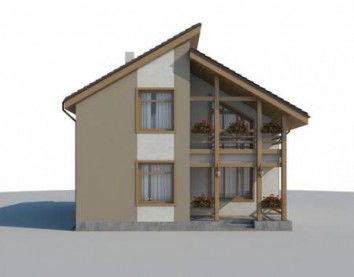 Проект дома из блоков 10-2044