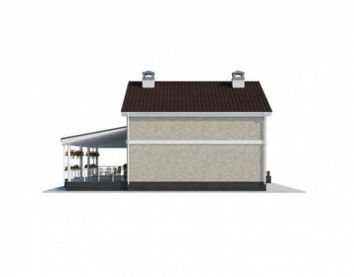 Проект дома из блоков 10-2129