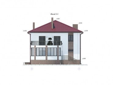 Проект дома из блоков 1631