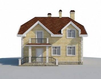 Проект дома из блоков 10-2151