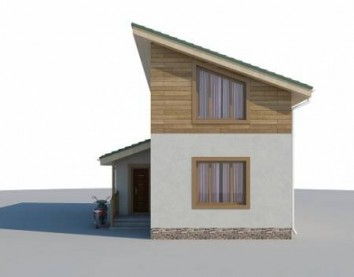 Проект дома из блоков 10-2052