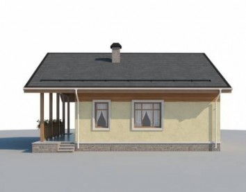 Проект дома из блоков 10-2214