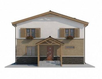 Проект дома из блоков 10-2057