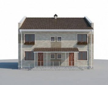 Проект дома из блоков 10-2242