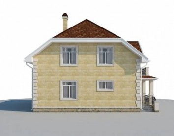 Проект дома из блоков 10-2151