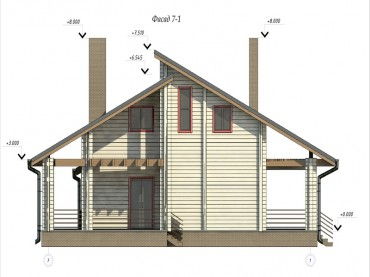 Проект деревянного дома 3-10
