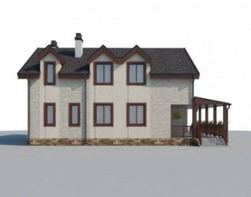 Проект дома из блоков 10-2131