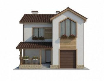 Проект дома из блоков 10-2037