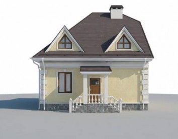 Проект дома из блоков 10-2190