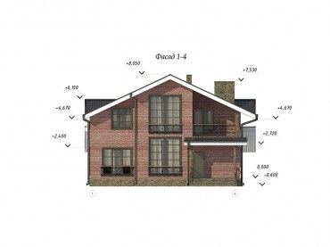 Проект дома из блоков 1-35
