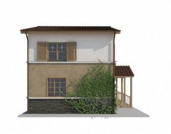 Проект дома из блоков 10-2057