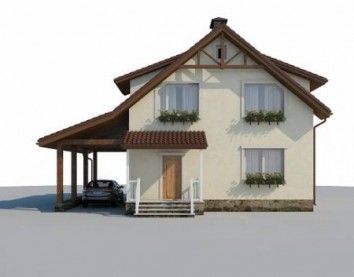 Проект дома из блоков 10-2157