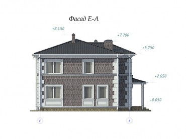 Проект дома из блоков 1649
