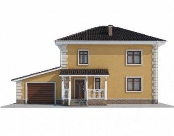 Проект дома из блоков 10-2163