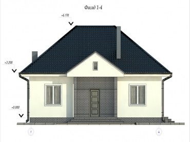 Проект дома из блоков 1-08