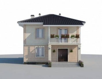 Проект дома из блоков 10-2075