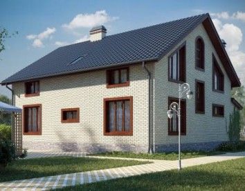 Проект дома из блоков 10-2113