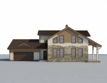 Проект дома из блоков 10-2056