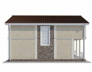 Проект дома из блоков 10-2047