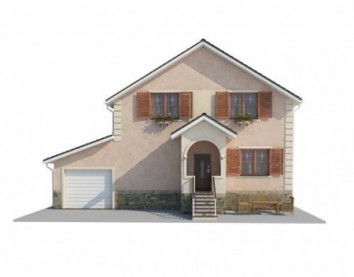 Проект дома из блоков 10-2081