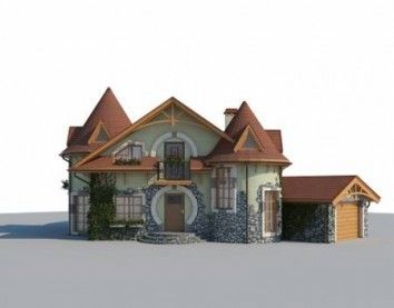 Проект дома из блоков 10-2218