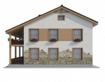 Проект дома из блоков 10-2045