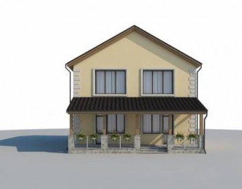 Проект дома из блоков 10-2041