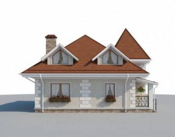 Проект дома из блоков 10-2223