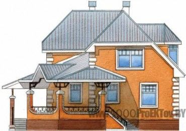 Проект дома из блоков 1108