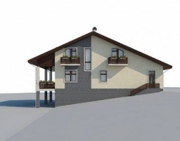 Проект дома из блоков 10-2198