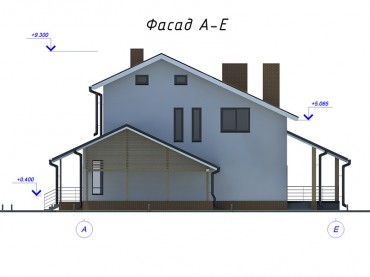 Проект дома из блоков м35