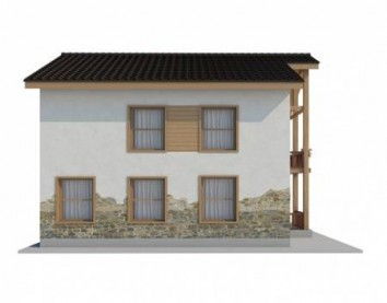 Проект дома из блоков 10-2045